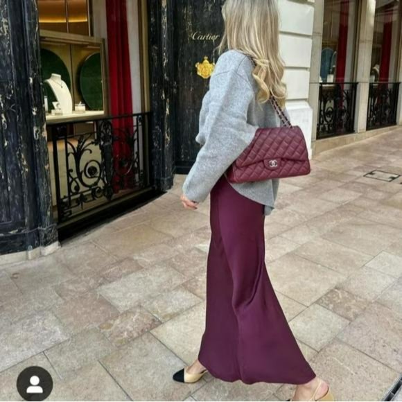 ZARA SATIN EFFECT SKIRT - Picture 8 of 16